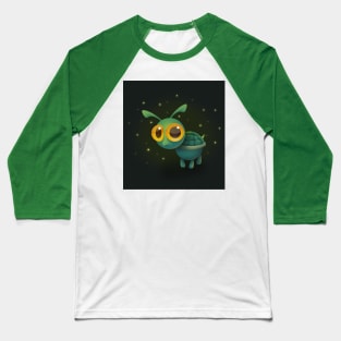 Turtle and fireflies Baseball T-Shirt